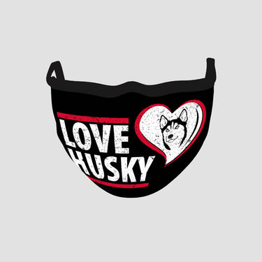 Dog Gift Idea - Love Husky For Dog Lovers - Cloth Mask